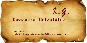 Kovacsics Grizeldisz névjegykártya
